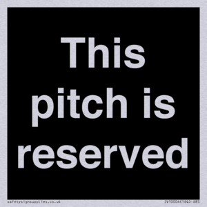 This pitch is reserved